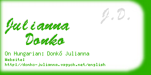 julianna donko business card