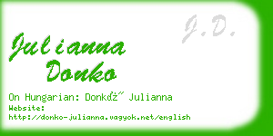 julianna donko business card